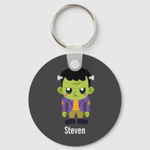 Green Frankenstein Monster Halloween Keychain