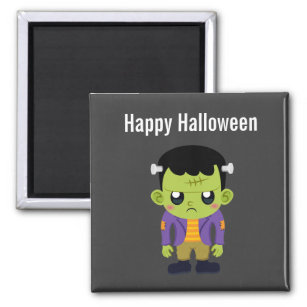 Green Frankenstein Monster Halloween Magnet