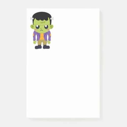 Green Frankenstein Monster Halloween Post_it Notes