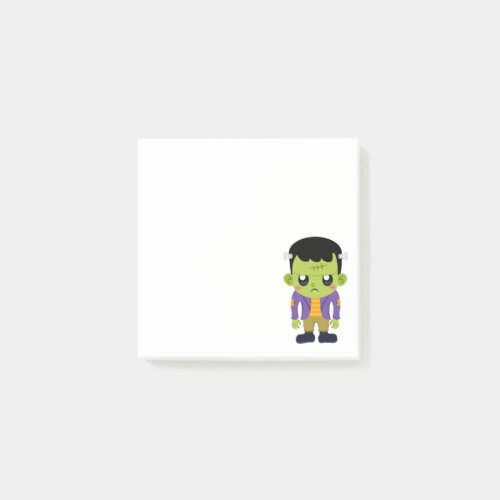 Green Frankenstein Monster Halloween Post_it Notes