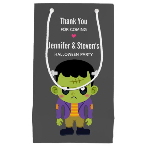 Green Frankenstein Monster Halloween Thank You Small Gift Bag