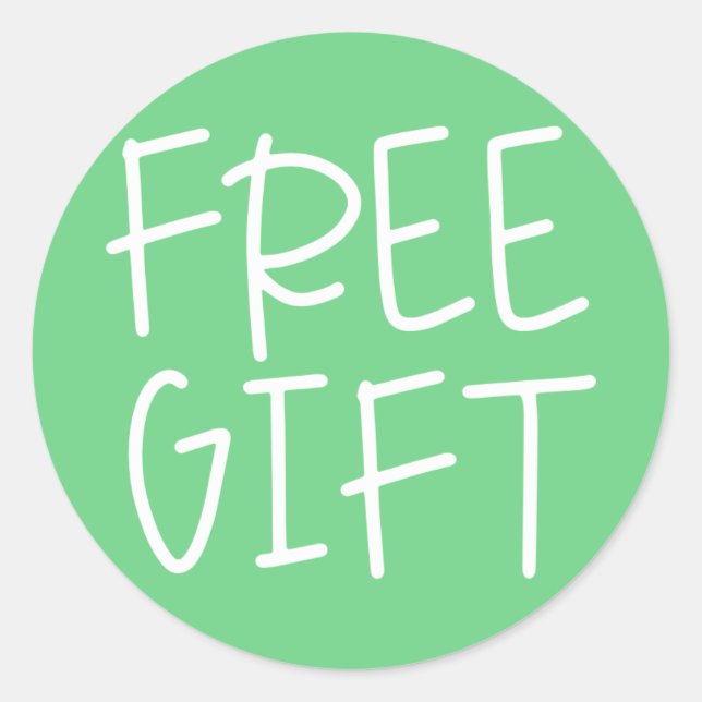 Green free gift free sample Sticker (Front)