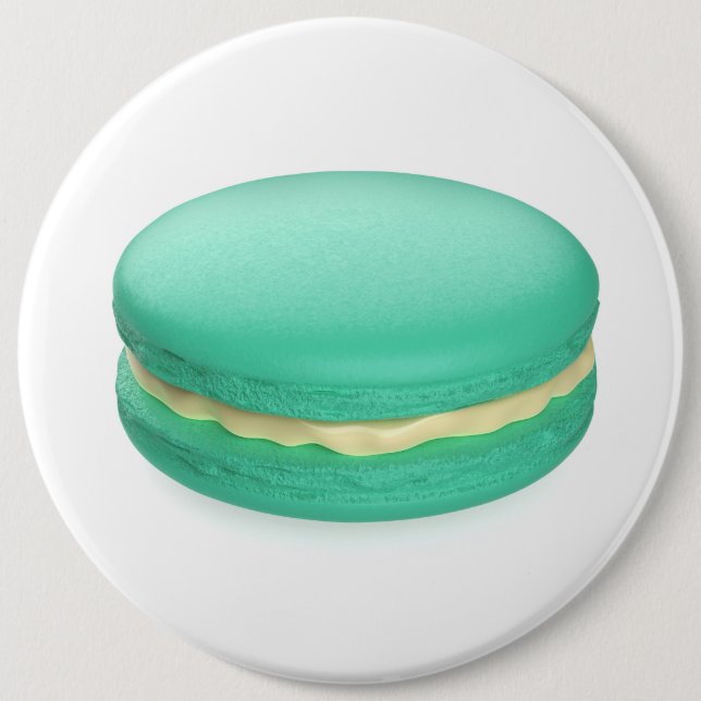Green french macaron button (Front)