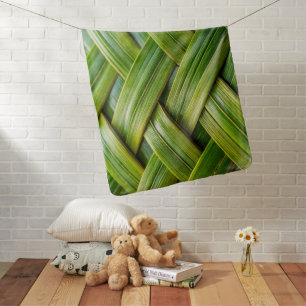Green Fresh Bamboo Weave  Baby Blanket