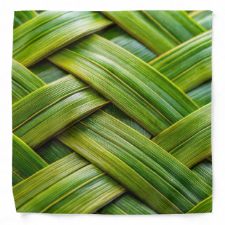 Green Fresh Bamboo Weave Bandana