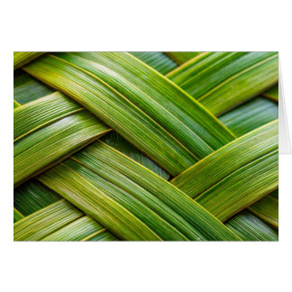 Green Fresh Bamboo Weave  Cards