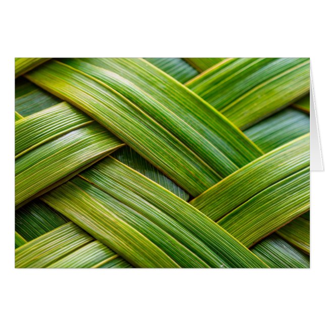 Green Fresh Bamboo Weave  Cards (Front Horizontal)