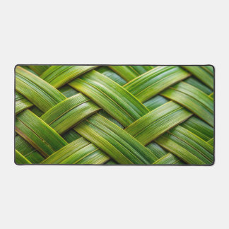 Green Fresh Bamboo Weave Desk Mat