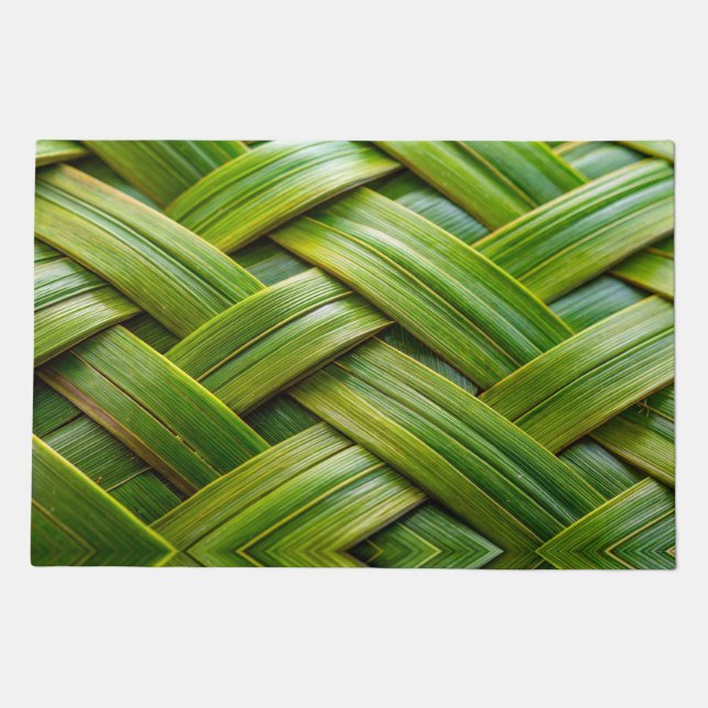 Green Fresh Bamboo Weave  Doormat (Front)