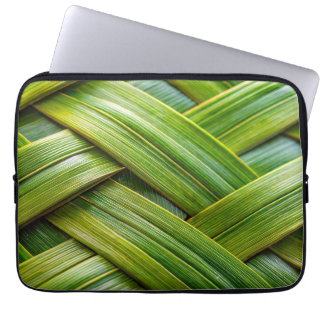Green Fresh Bamboo Weave  Laptop Sleeve