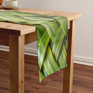 Green Fresh Bamboo Weave Long Table Runner