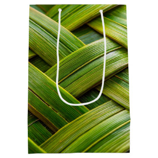 Green Fresh Bamboo Weave Medium Gift Bag
