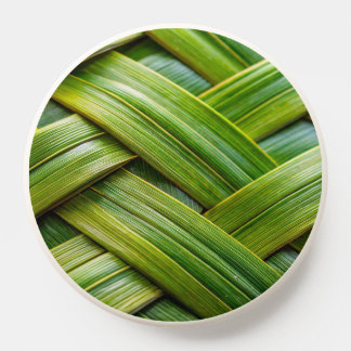 Green Fresh Bamboo Weave PopSocket