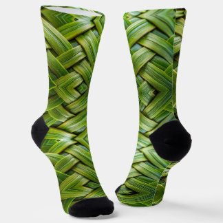 Green Fresh Bamboo Weave  Socks