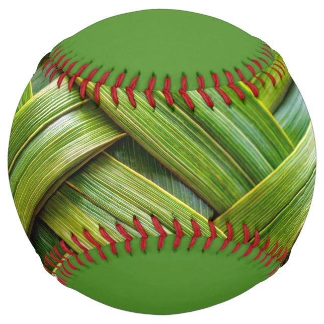 Green Fresh Bamboo Weave  Softball (Front)