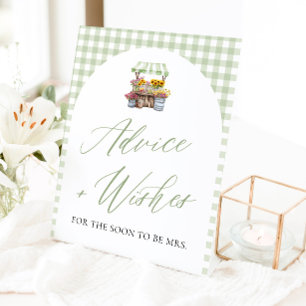 Green Fresh Off The Market Advice and Wishes Sign