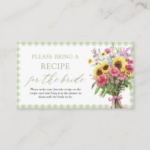 Green Fresh Off The Market Please Bring A Recipe Enclosure Card