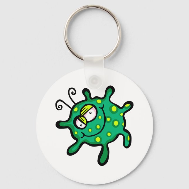 Green Friendly Bacteria Keychain (Front)