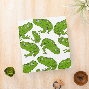 Green Frog 3 Ring Binder