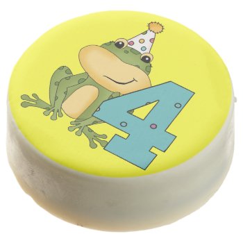 Green Frog 4th Birthday Dipped Oreos by kids_birthdays at Zazzle