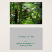 Green Frog ATC Photo Card (Front & Back)