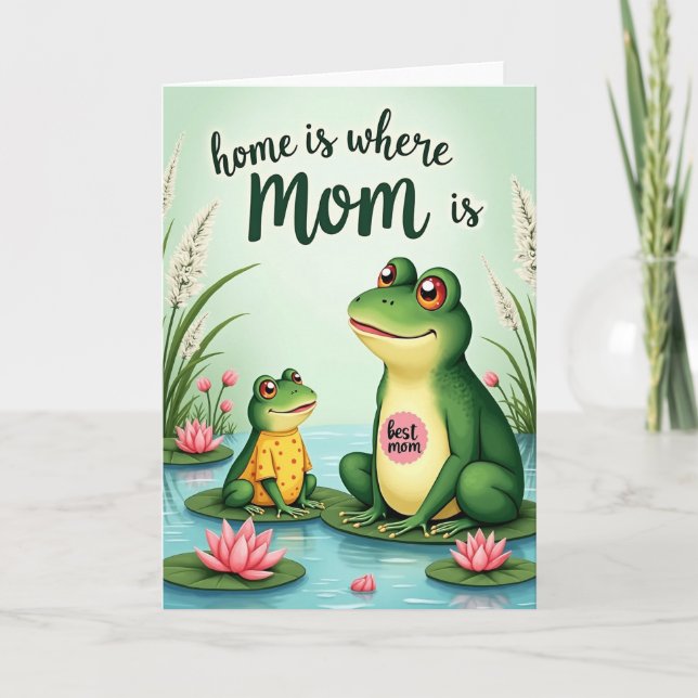 Green Frog Best Mom Card (Front)