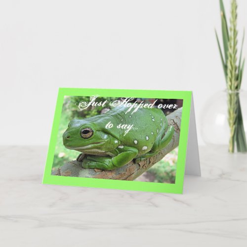Green Frog Birthday Card