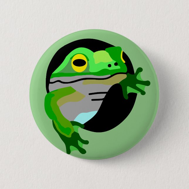Green Frog   Button (Front)