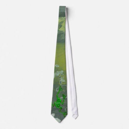 GREEN FROG by SHARON SHARPE Tie