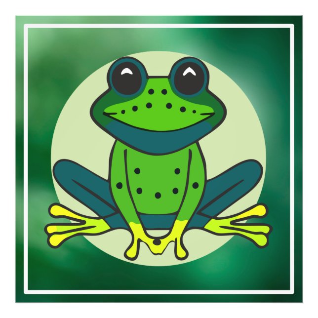 Green Frog Cartoon-74742 Photo Print (Front)