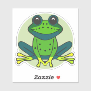 Green Frog Cartoon-74742 Sticker