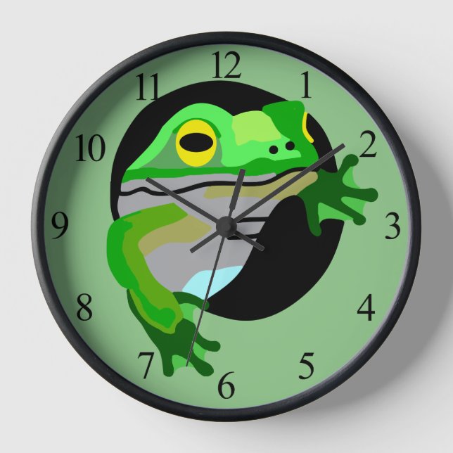 Green Frog   Clock (Front)