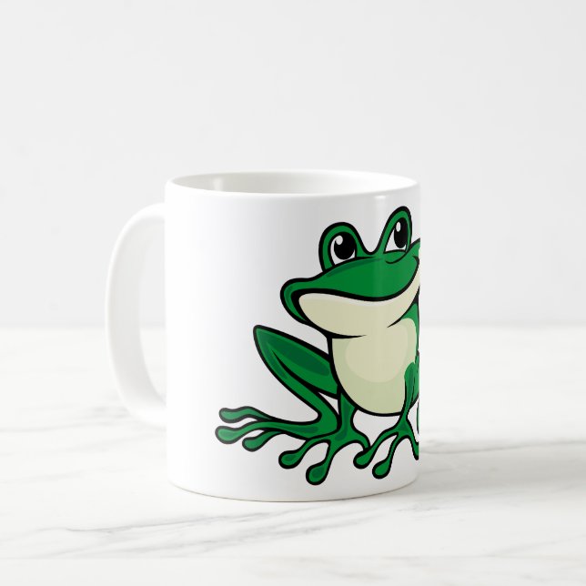 Green Frog Coffee Mug (Front Left)