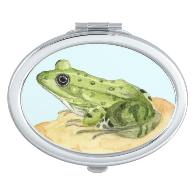 Green Frog Compact Mirror (Front)