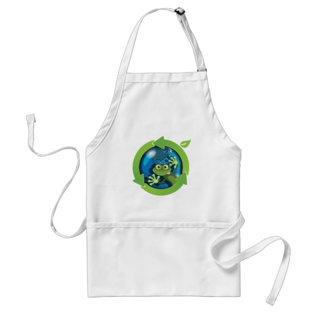 Green Frog Earth Adult Apron (Front)