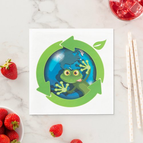 Green Frog Earth Napkins