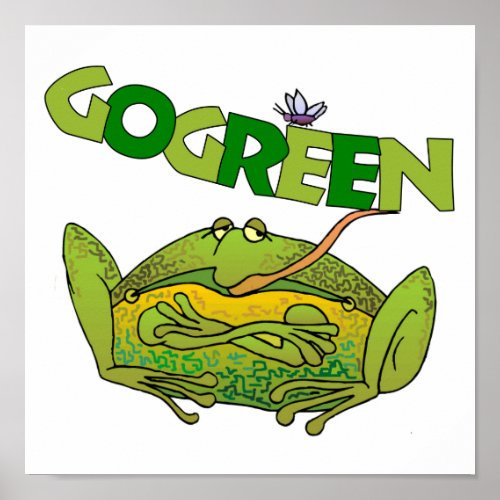 Green Frog Ecology Gift Poster