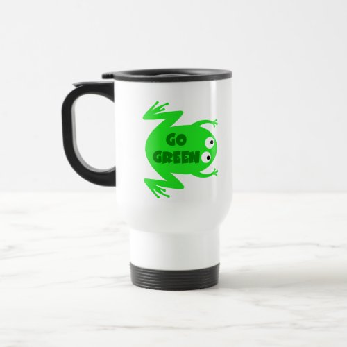 Green Frog Ecology Gift Travel Mug