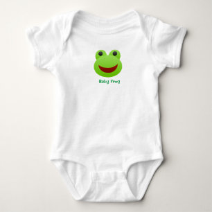 Green Frog Emoji Baby Bodysuit