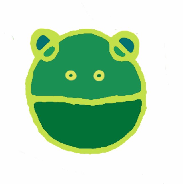 Green frog face cutout (Front)