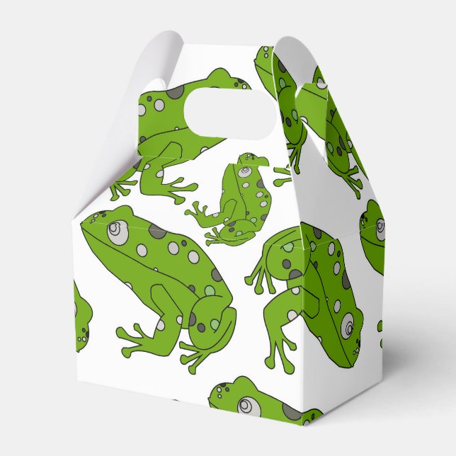 Green Frog Favor Boxes (Front Side)
