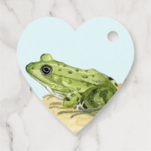 Green Frog Favor Tags