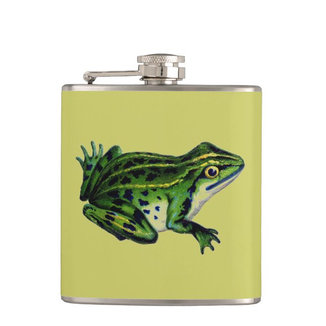 Green Frog Flask (Front)