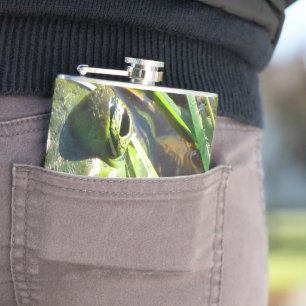 Green Frog Flask