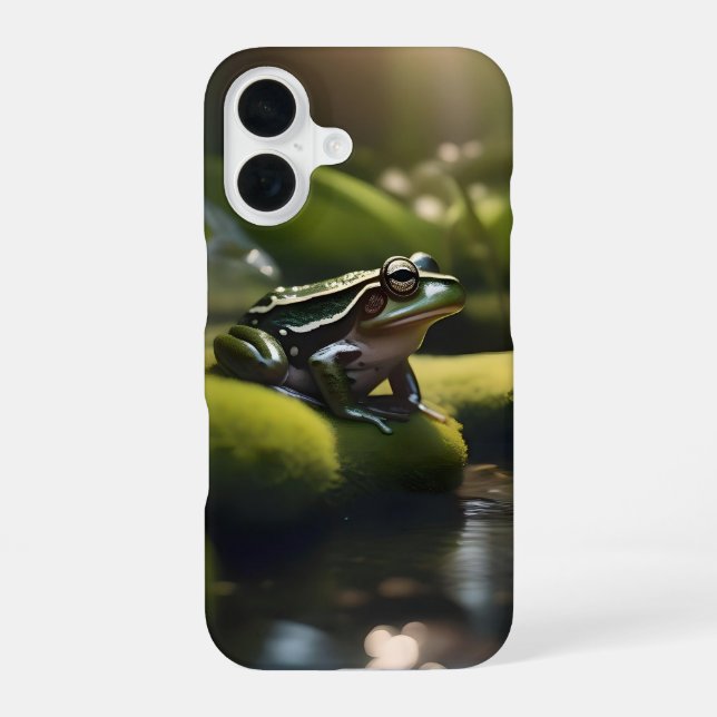 Green Frog Forest Life, Iphone Case (Back)