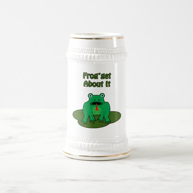 Green Frog - Frog Get About It Beer Stein (Center)