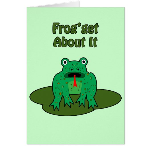 Green Frog - Frog Get About It Cards (Front)