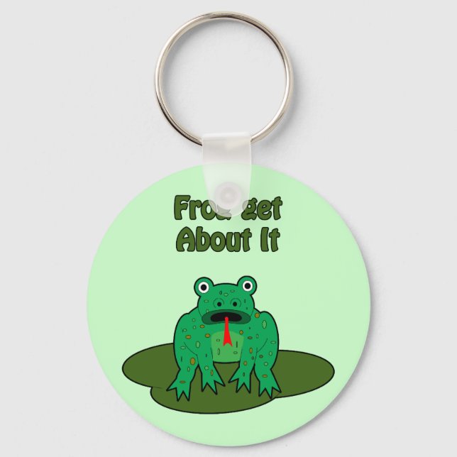 Green Frog - Frog Get About It Keychain (Front)