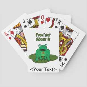 Green Frog - Frog Get About It Poker Cards