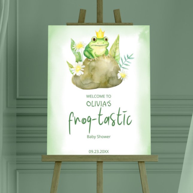 Green Frog Frog-tastic Baby Shower Welcome Foam Board (Creator Uploaded)